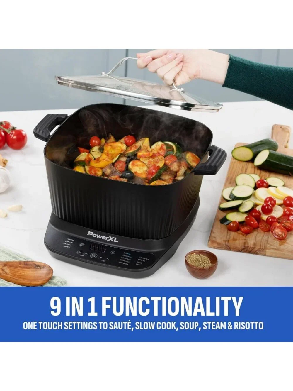 7.5QT Digital Multi-Cooker with Auto Stir, Versatile Cooking, Easy Cleanup